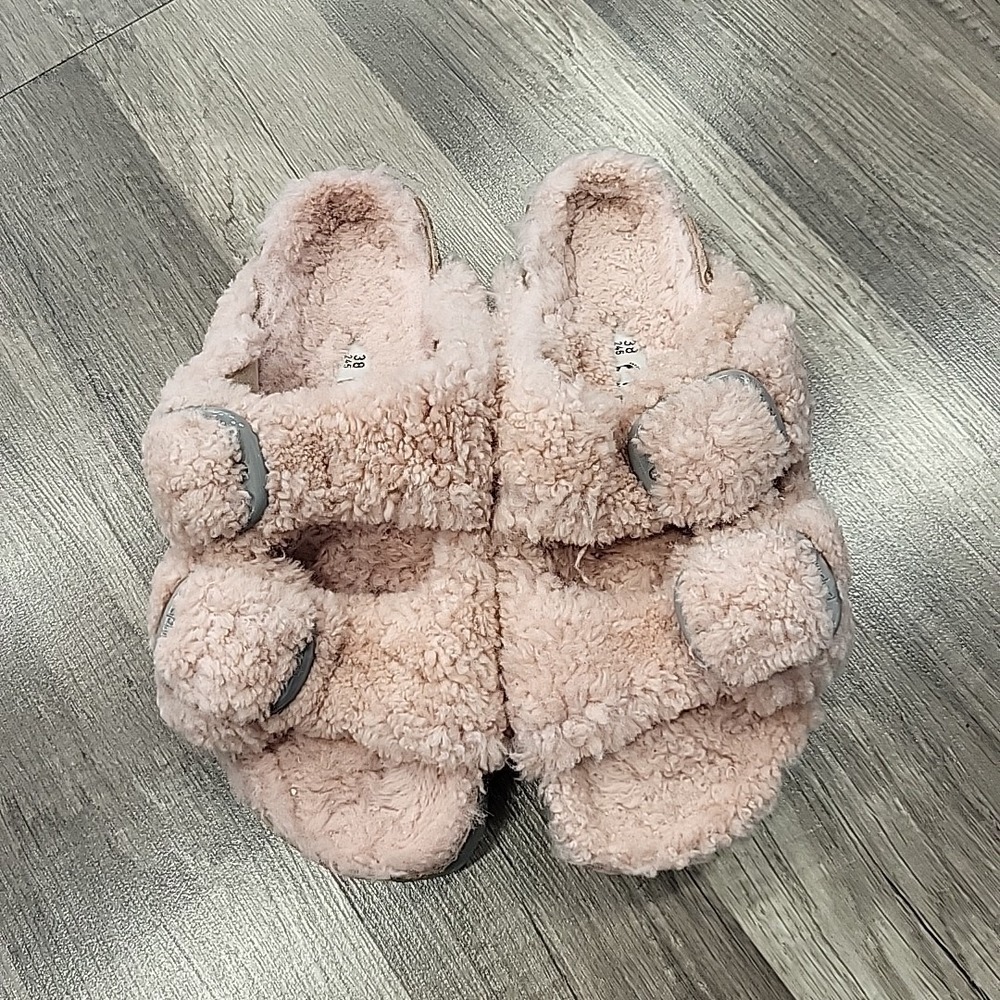 Birkenstock Women Papillo 7 EU 38 Arizona Big Buckle Teddy Shearling Sandal PINK